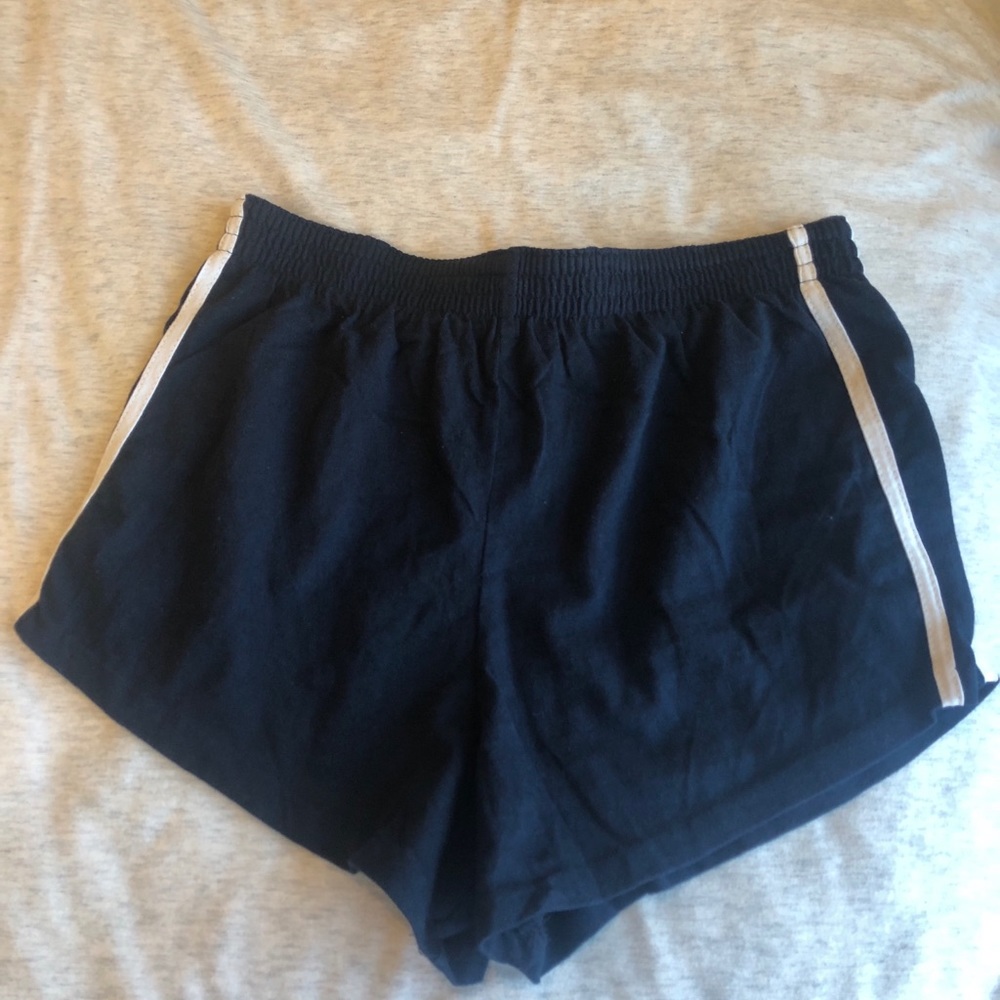 Navy Blue Brandy Melville Shorts with White Stripe